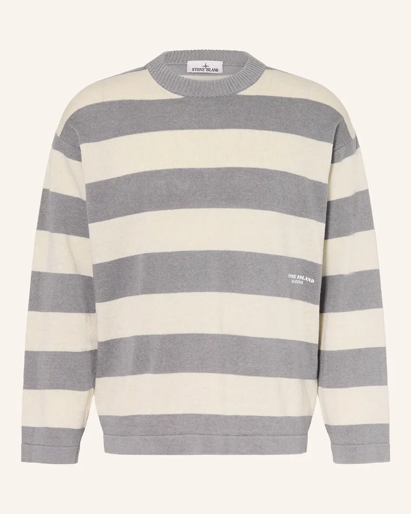 Stone Island Pullover mit Leinen Creme