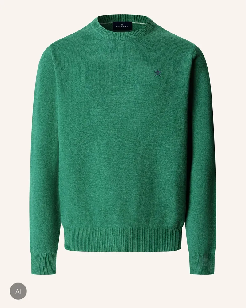 Hackett Pullover Lambswool Crew gruen Grün