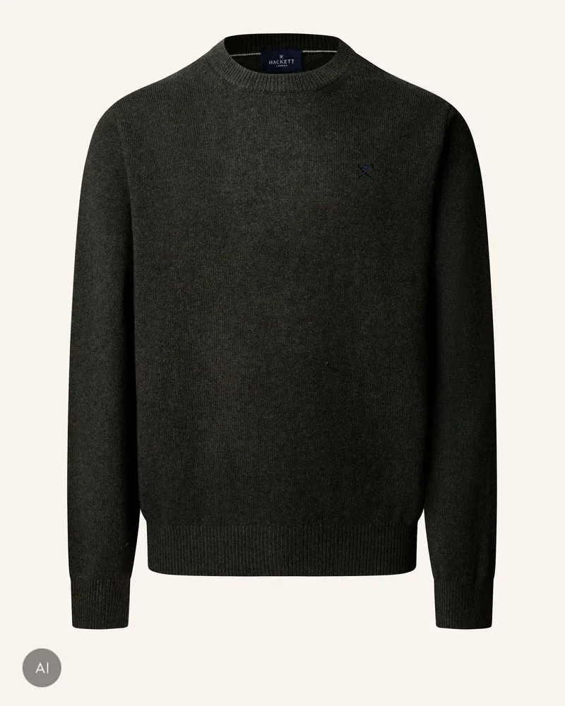 Hackett Pullover Lambswool Crew gruen Grün