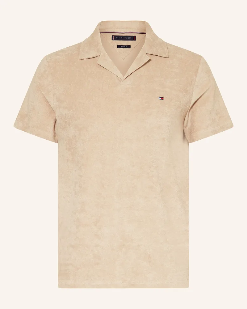 Tommy Hilfiger Frottee-Poloshirt beige Hellbraun