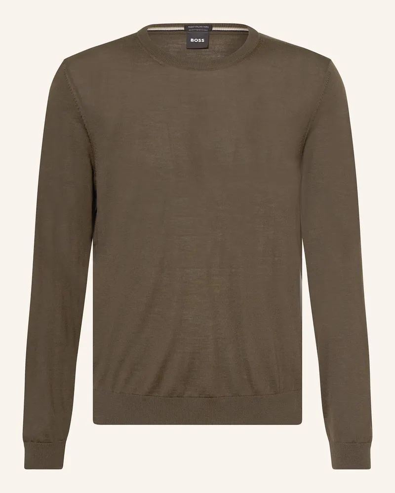 HUGO BOSS Pullover Leno gruen Khaki