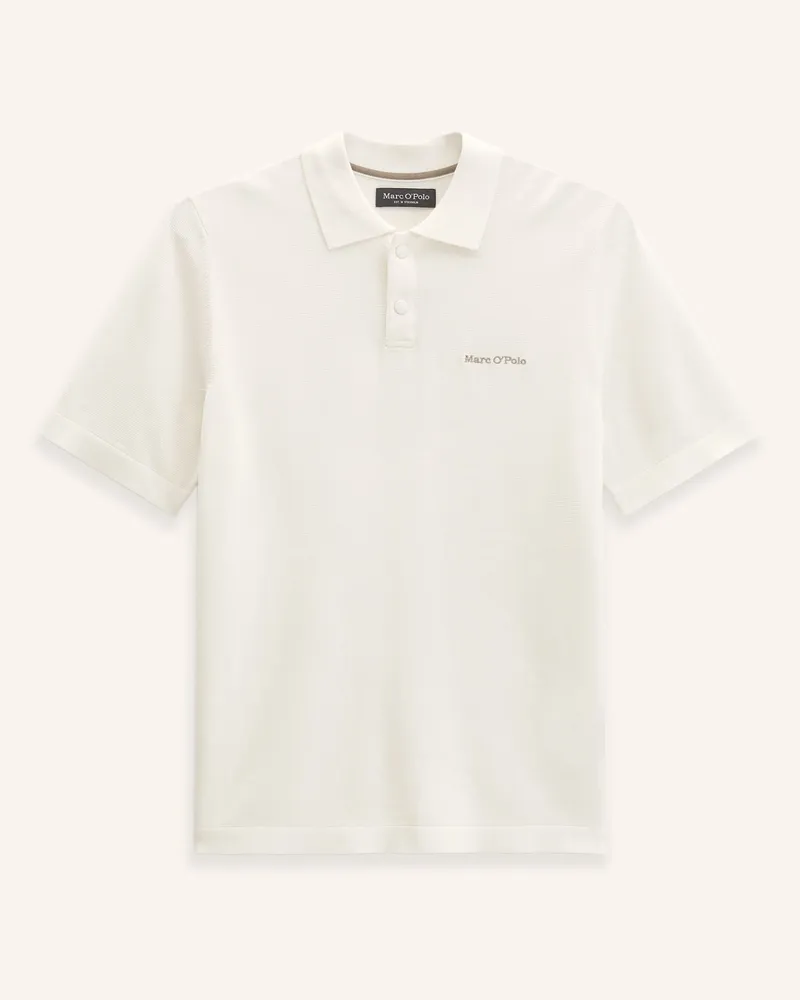 Marc O'Polo Strick-Poloshirt weiss Ecru