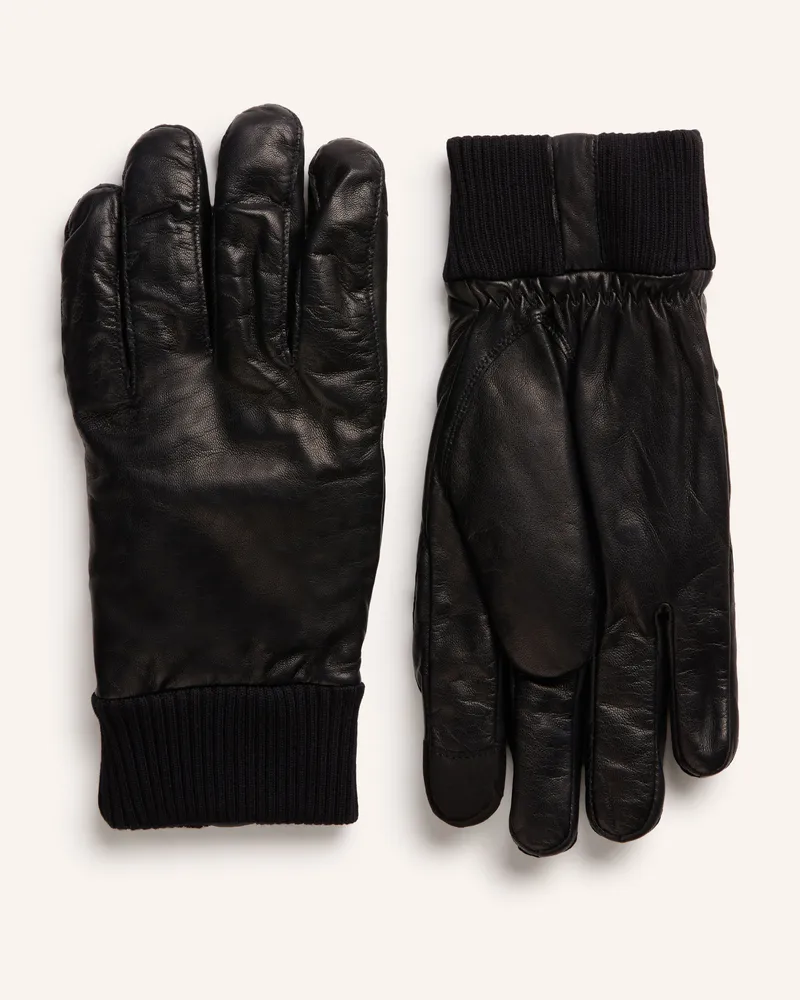 Hestra Lederhandschuhe Fredrik schwarz Schwarz