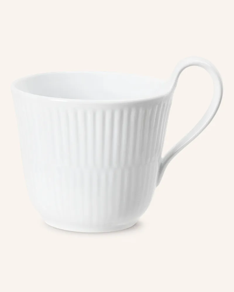 Royal Copenhagen Henkelbecher WHITE FLUTED Weiss