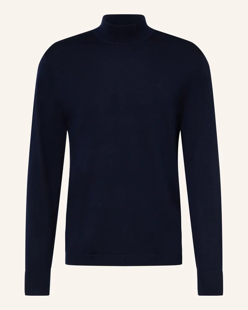 Calvin Klein Pullover Aus Merinowolle blau Dunkelblau