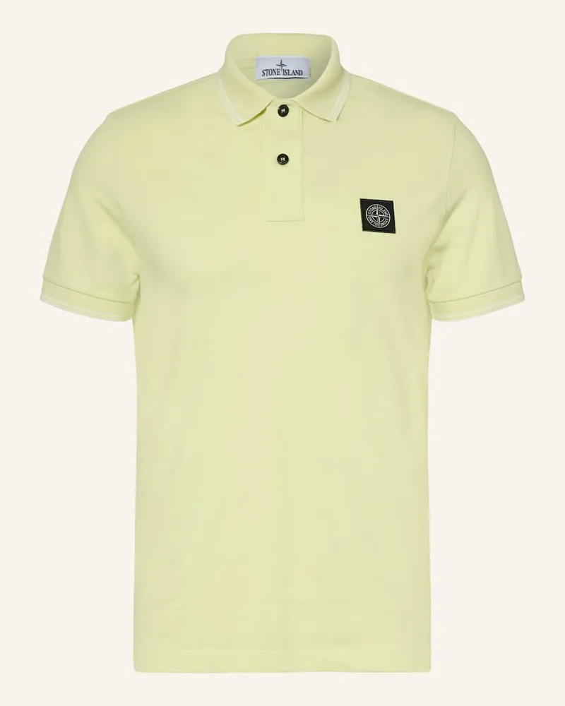 Stone Island Piqué-Poloshirt Gelb