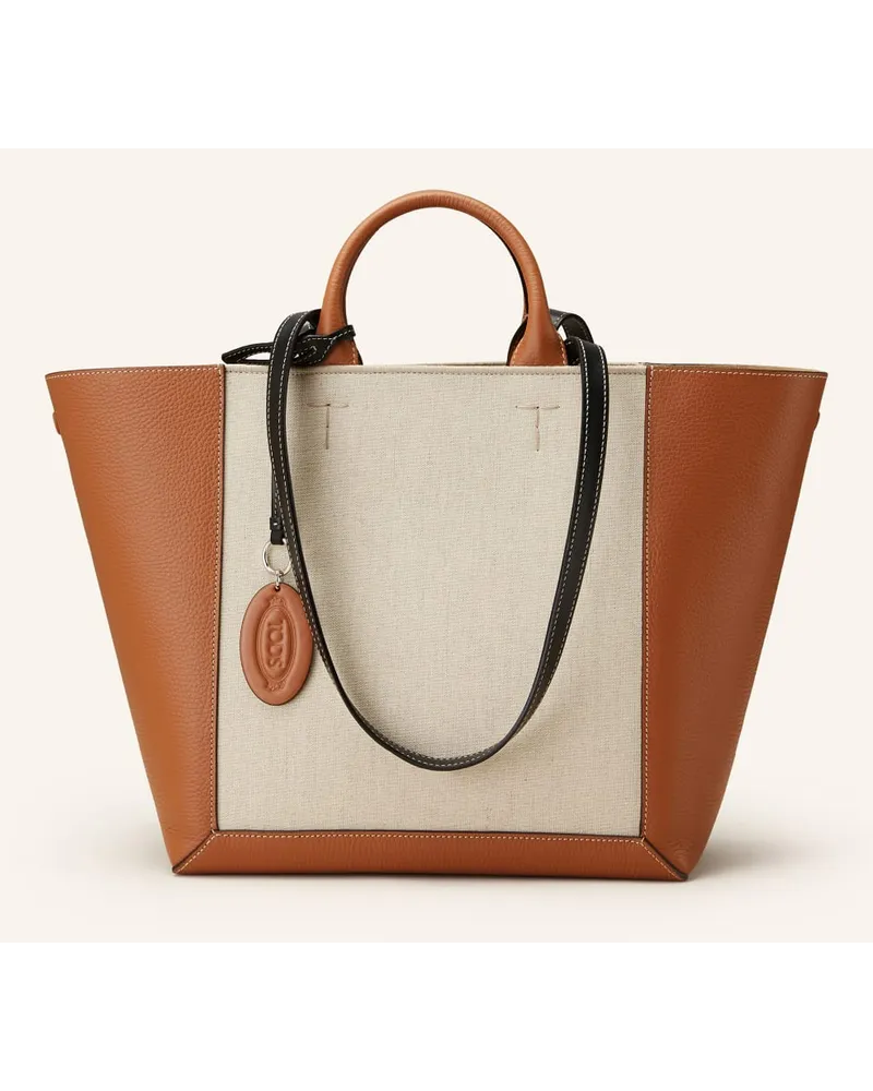 TOD'S Shopper DOUBLE UP mit Pouch Beige