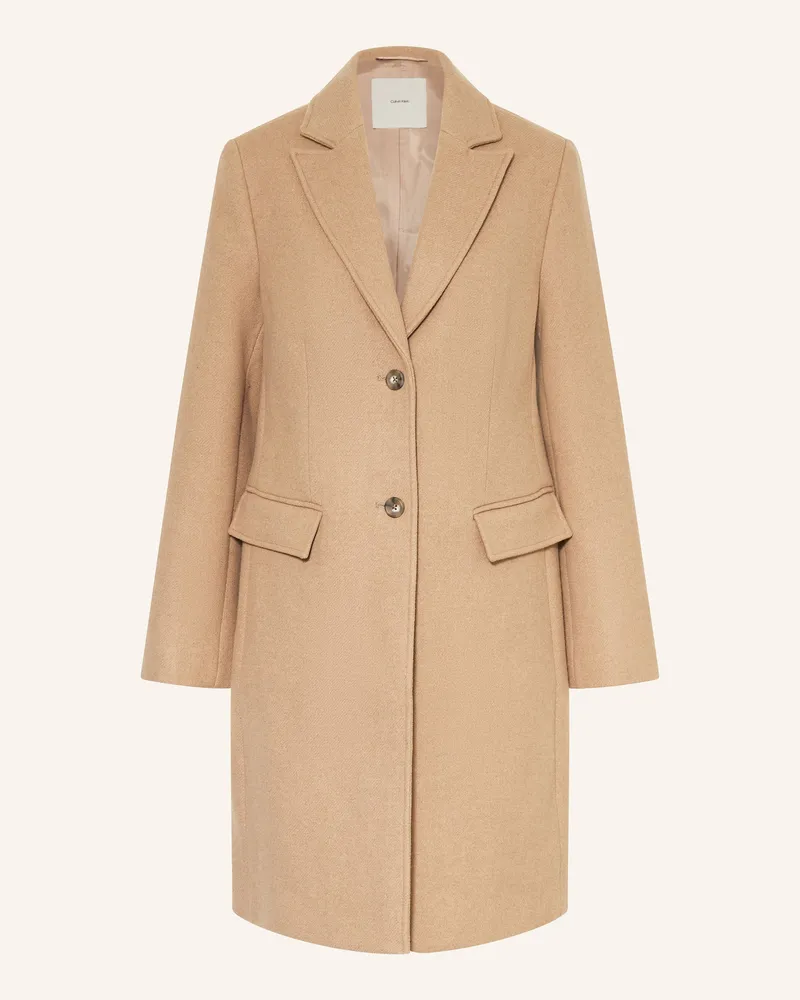 Calvin Klein Wollmantel Camel