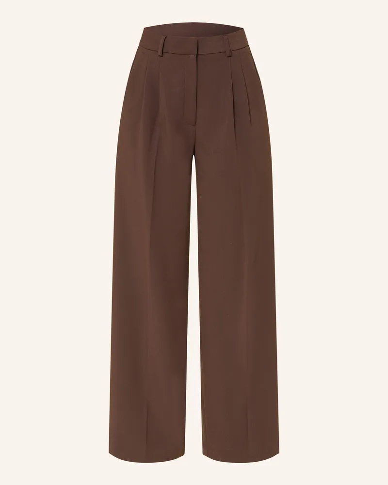 Smith & Soul Marlenehose Dunkelbraun