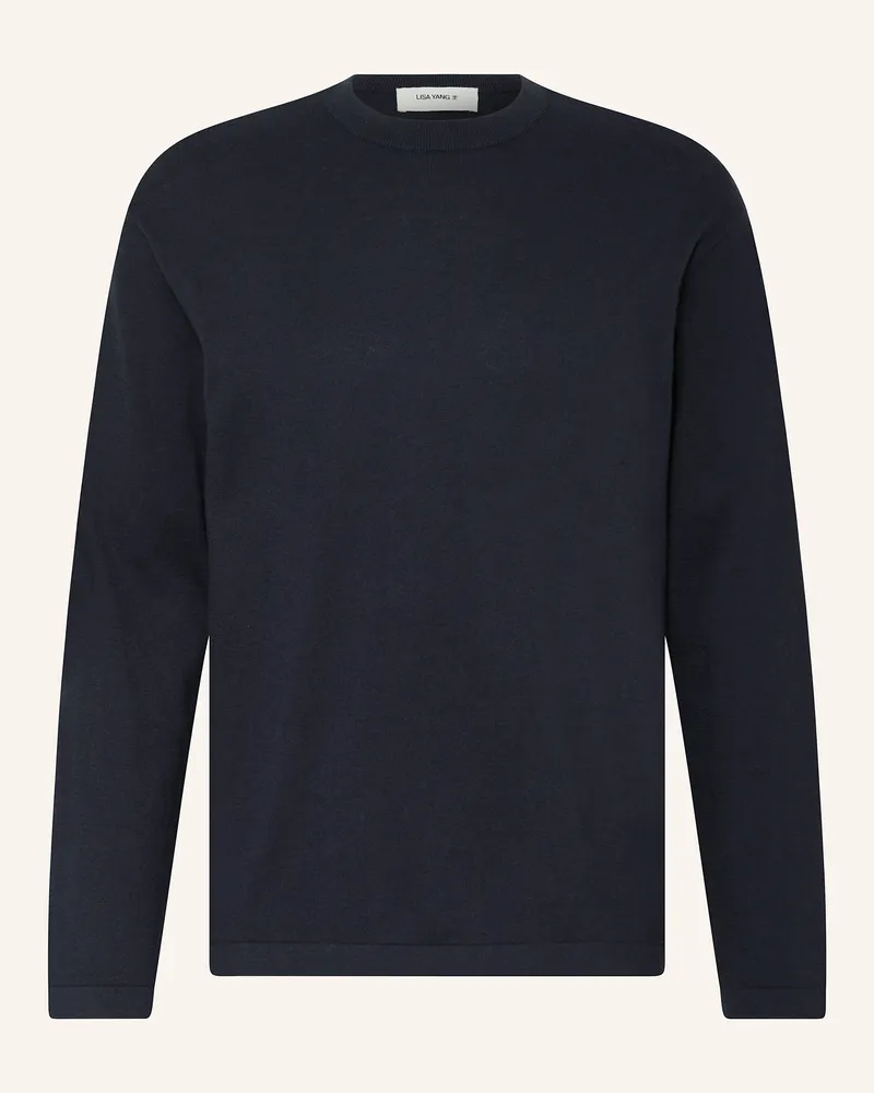 Lisa Yang Pullover BRENDAN mit Cashmere Dunkelblau