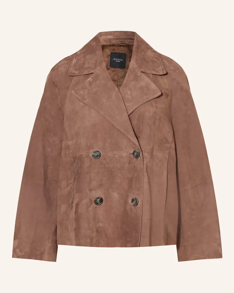 Max Mara Lederjacke Sospiro braun Braun
