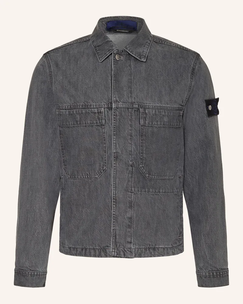 Stone Island Jeans-Overshirt Denim Project grau Vj604
