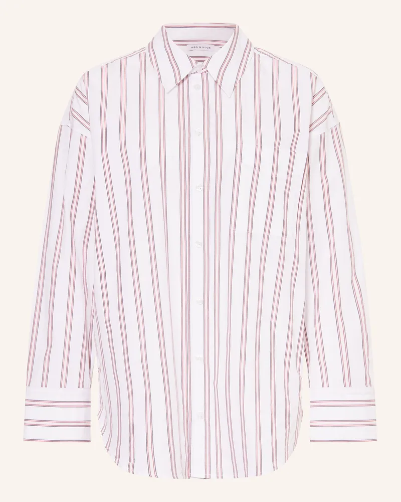 Mrs & HUGS Hemdbluse Weiss