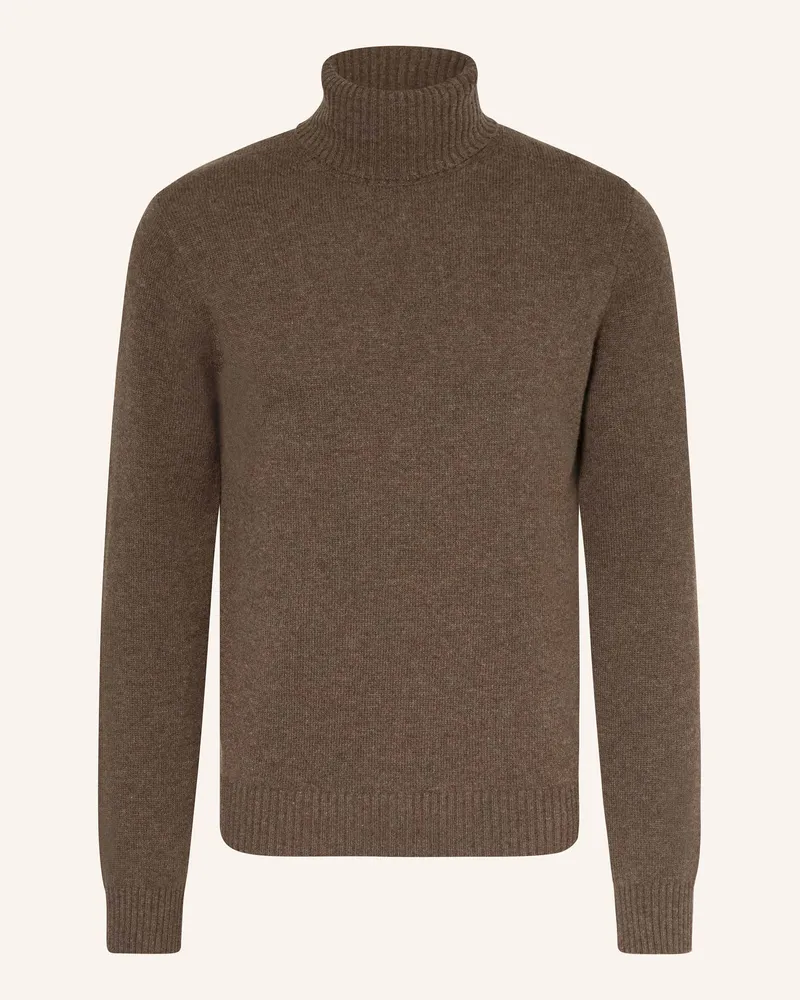 ECOALF Rollkragenpullover Dunkelbraun