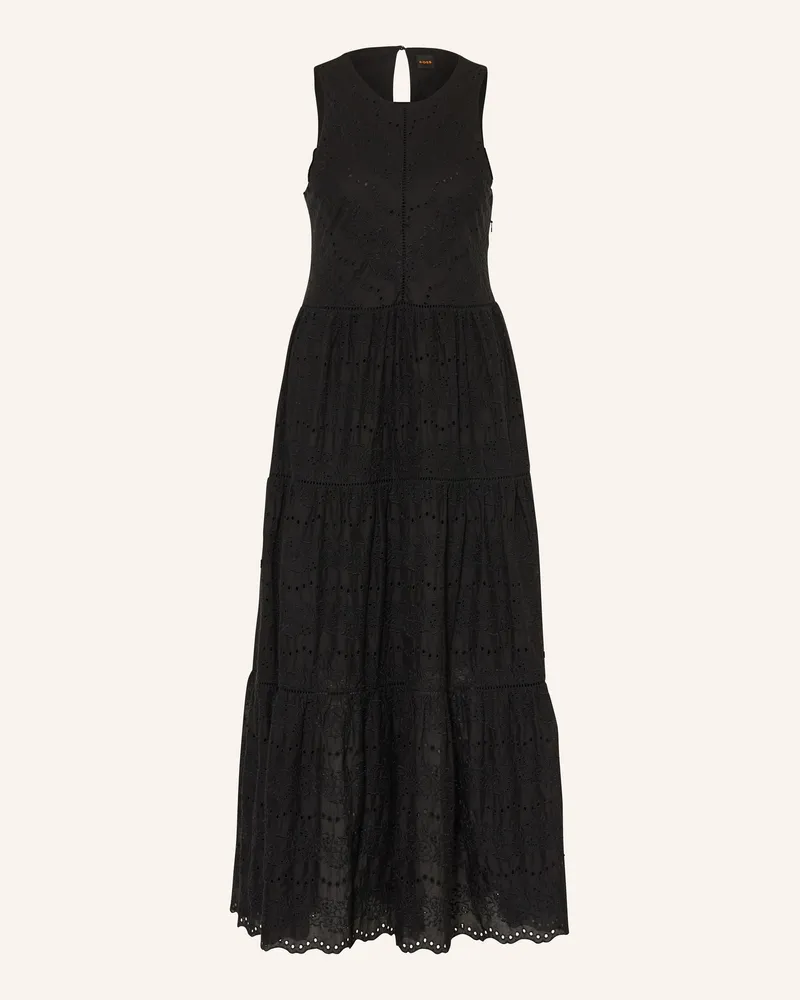 HUGO BOSS Kleid Denvia Aus Lochspitze schwarz Schwarz