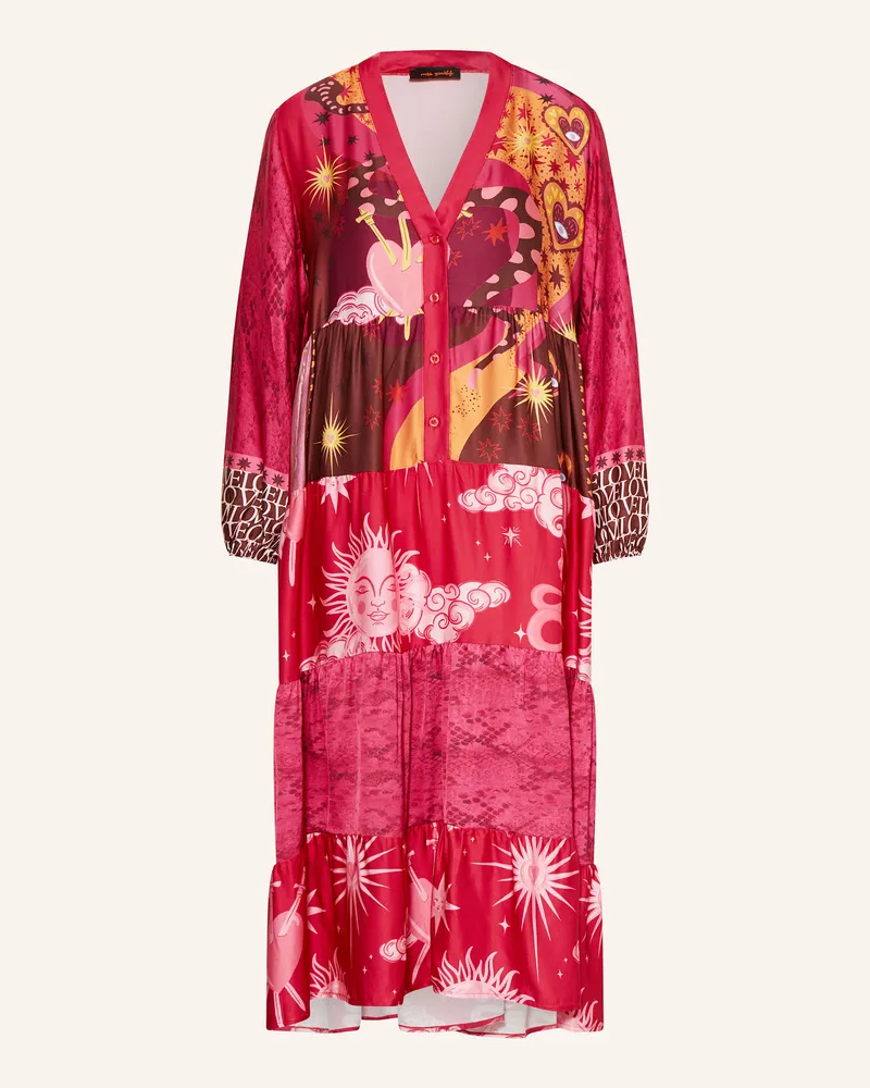 Miss Goodlife Satinkleid Fuchsia