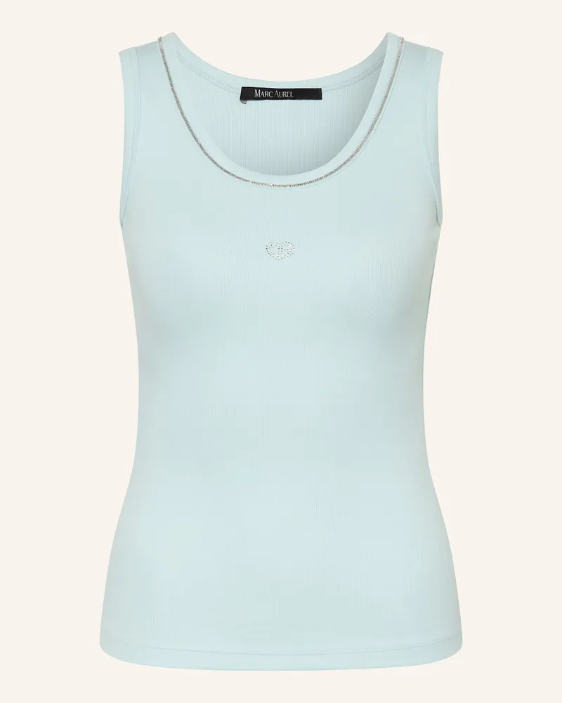 MARC AUREL Top Mit Schmucksteinen blau Türkis