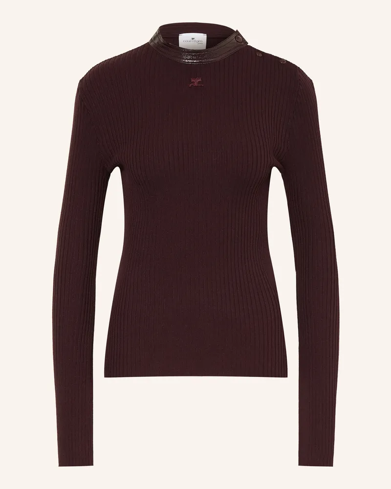 Courrèges Pullover rot Dunkelrot