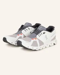 ON Running Sneaker CLOUD 5 PUSH - ECRU/ HELLBRAUN Weiss