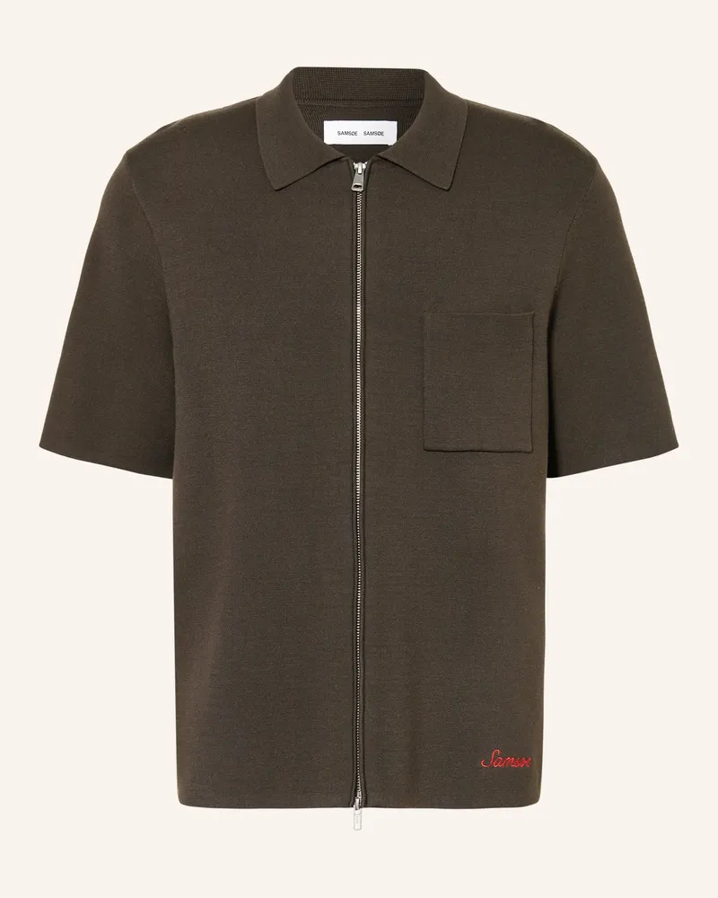 Samsøe & Samsøe Strickjacke SARICO Dunkelgrün