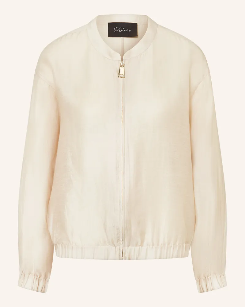 S.Oliver Blouson mit Leinen Beige