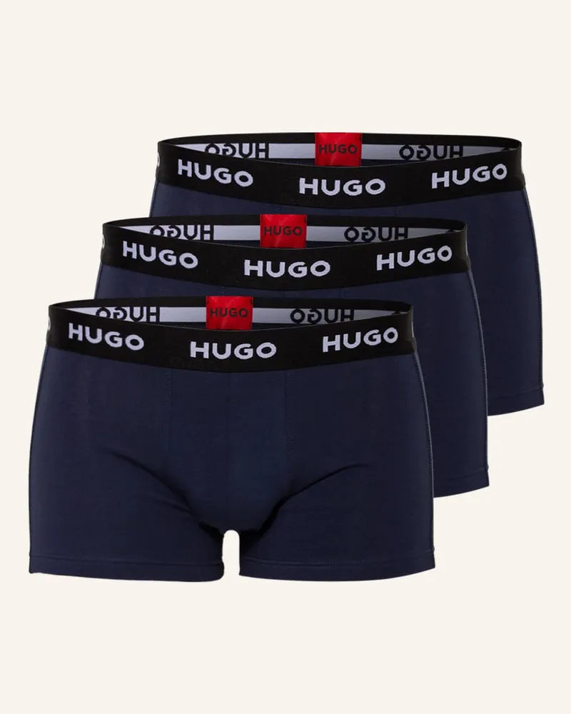 HUGO BOSS 3er-Pack Boxershorts Blau