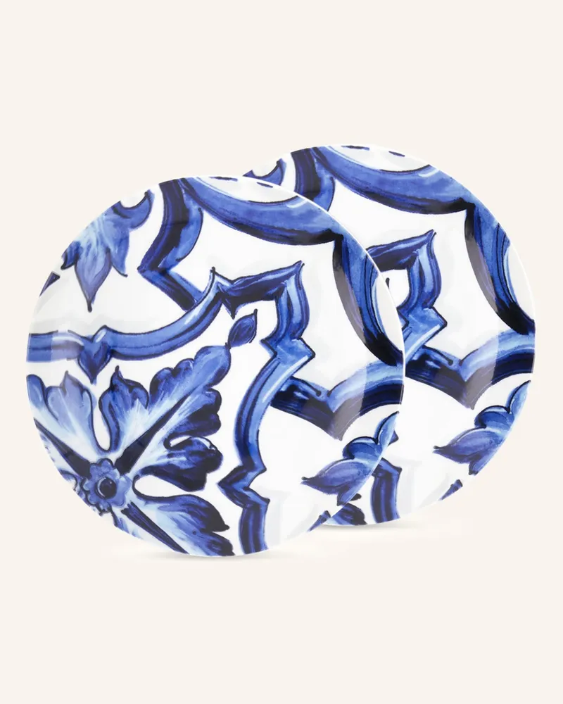 Dolce & Gabbana Casa 2er-Set Brotteller Blau