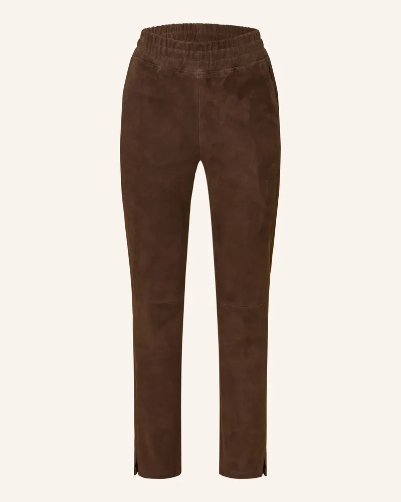 lilienfels Lederhose Dunkelbraun