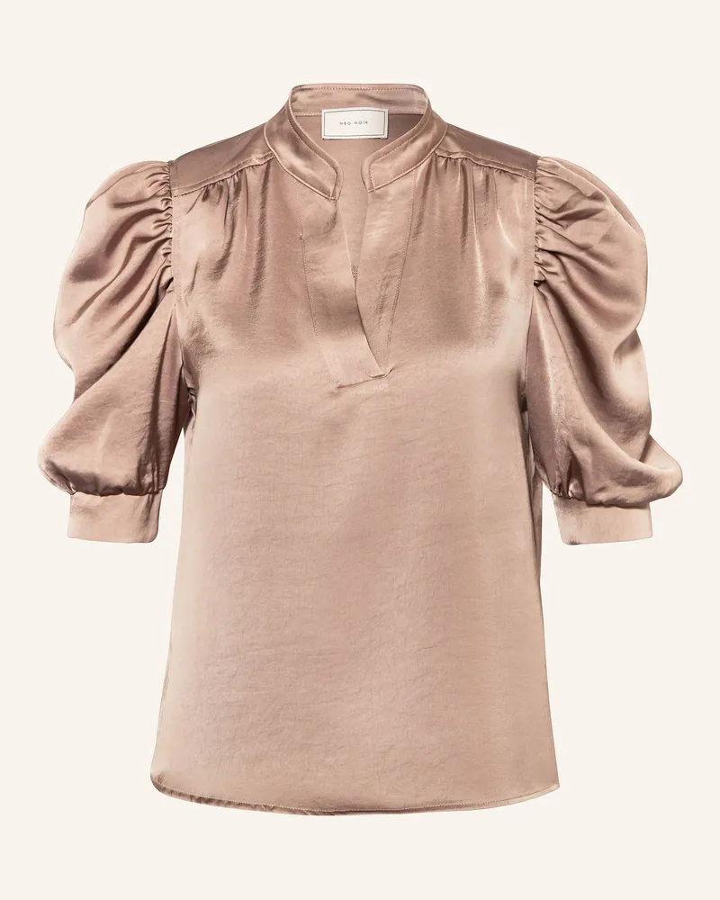 Neo Noir Blusenshirt ROELLA aus Satin Taupe