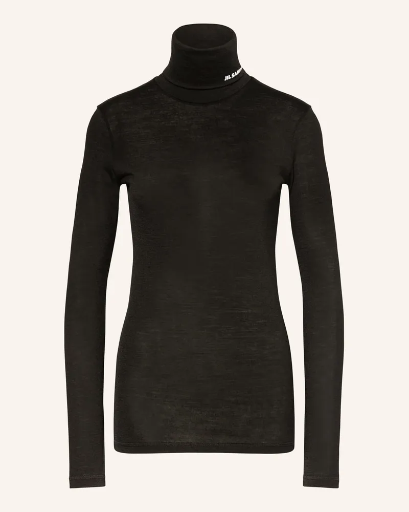 Jil Sander Rollkragenshirt Schwarz