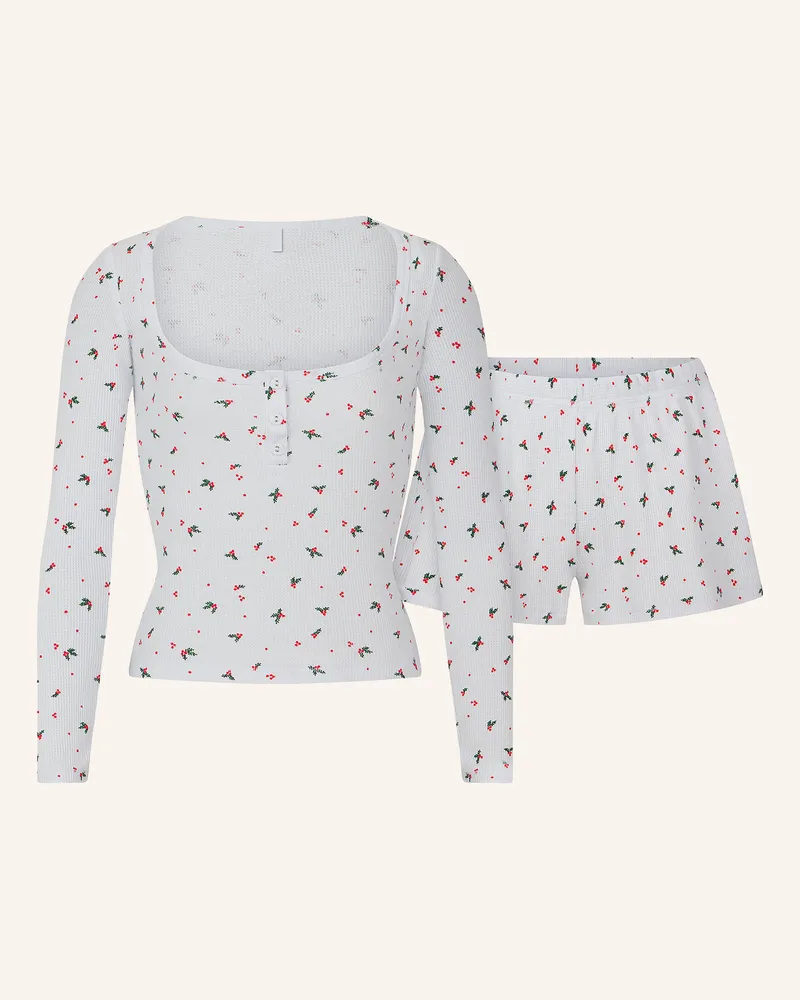 SKIMS Shorty-Schlafanzug WAFFLE Cloud