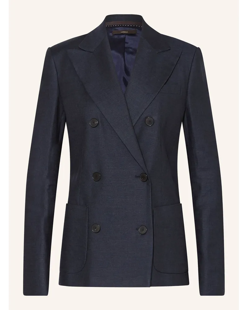 windsor. Blazer mit Leinen Blau