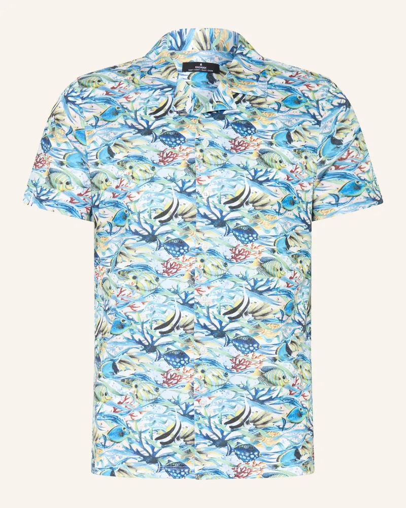 Ragman Resorthemd Regular Fit Aus Jersey blau Blau
