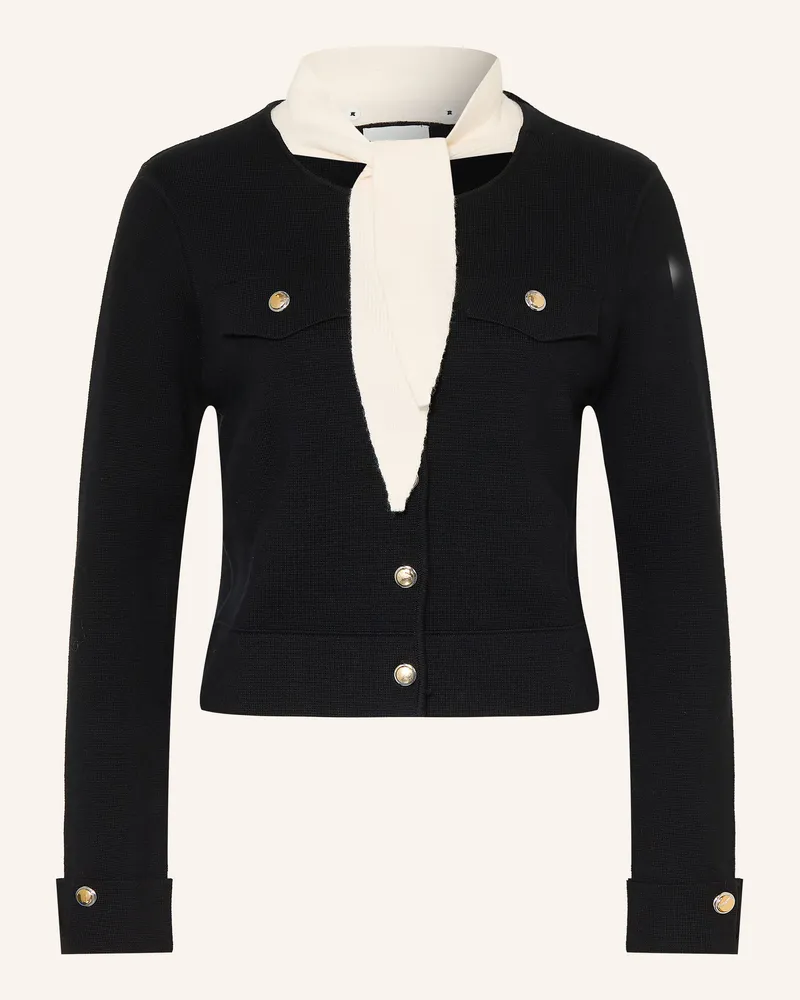 Claudie Pierlot Strickjacke Mit Abnehmbarem Kragen beige Schwarz