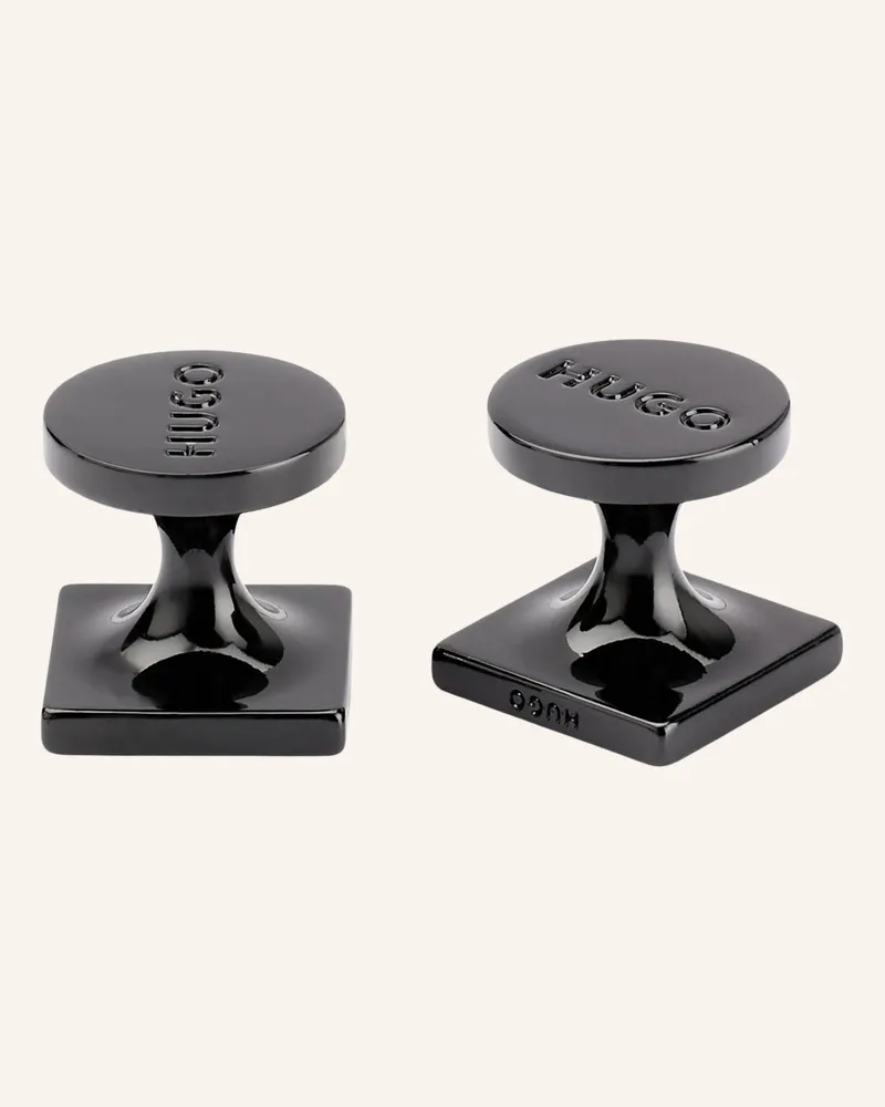 HUGO BOSS Manschettenknopf E-TOTAKE-CUF Schwarz