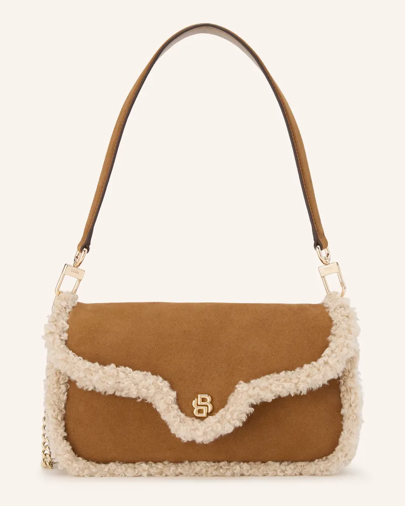 HUGO BOSS Handtasche Boss Beyond Mit Teddyfell braun Cognac