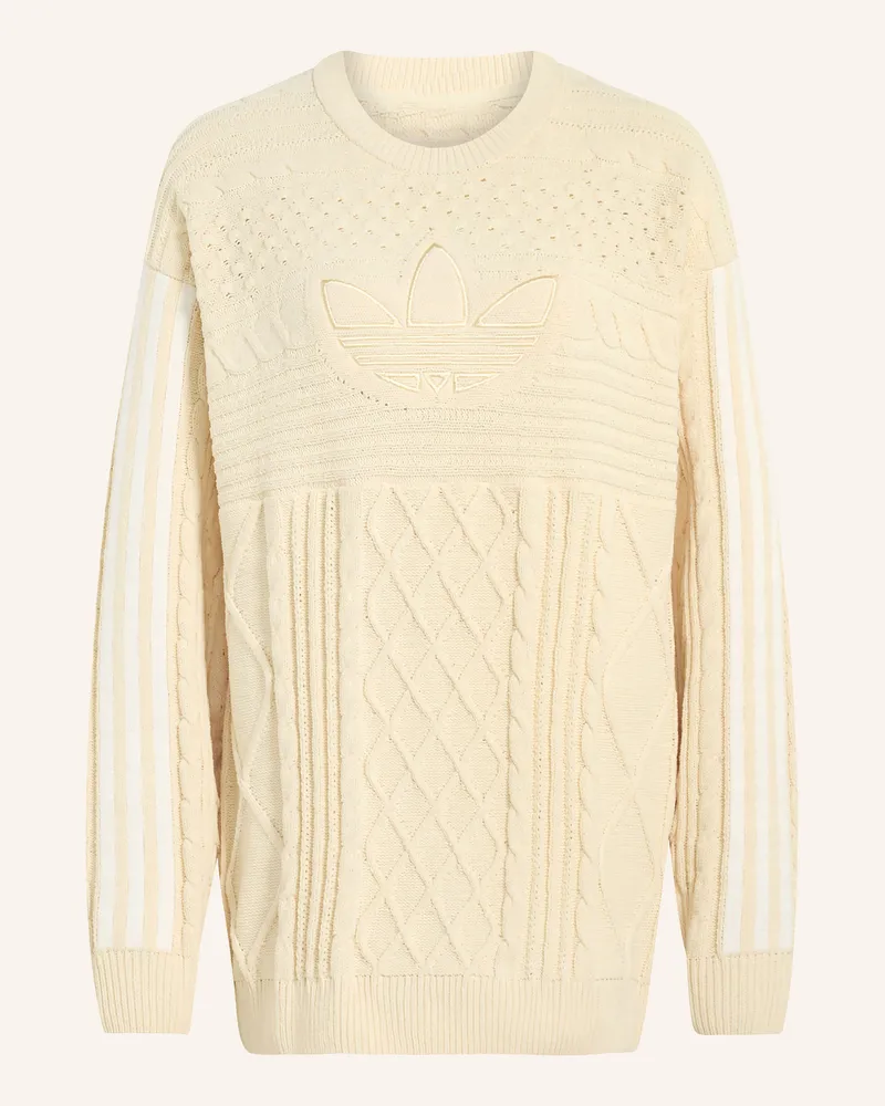 adidas Pullover 70s Trefoil gelb Creme