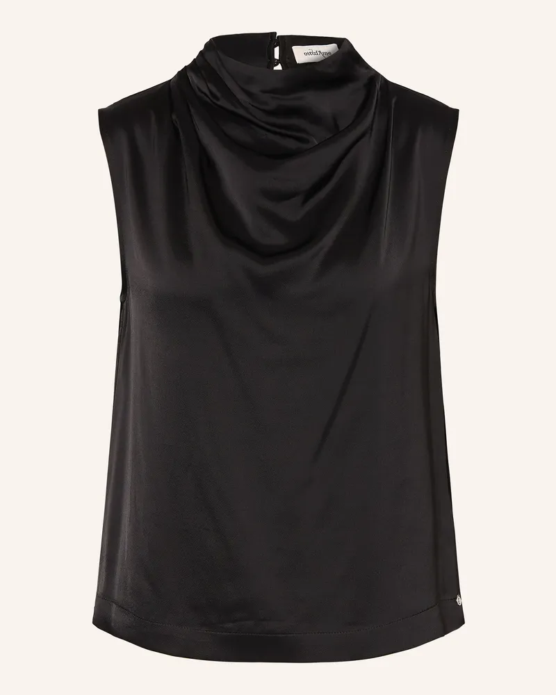 ottod’Ame Blusentop Aus Satin schwarz Schwarz