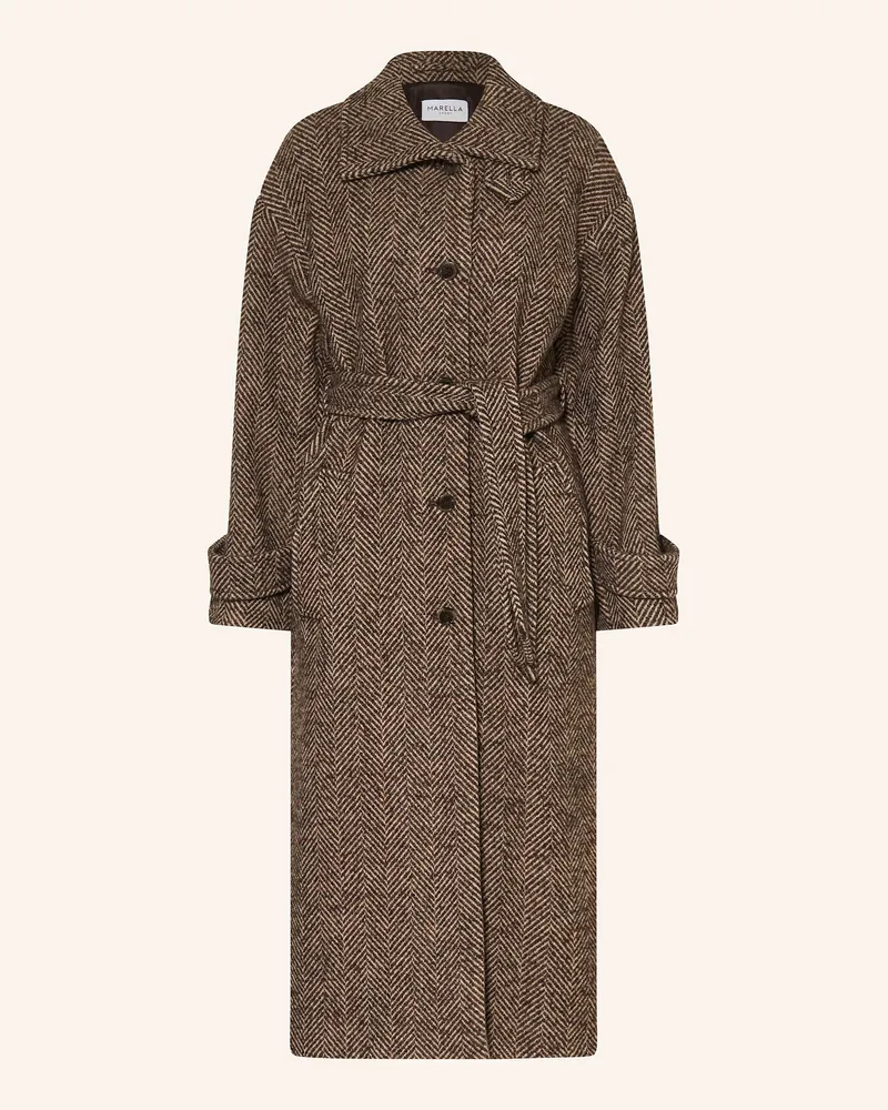 MARELLA Bouclé-Mantel Braun