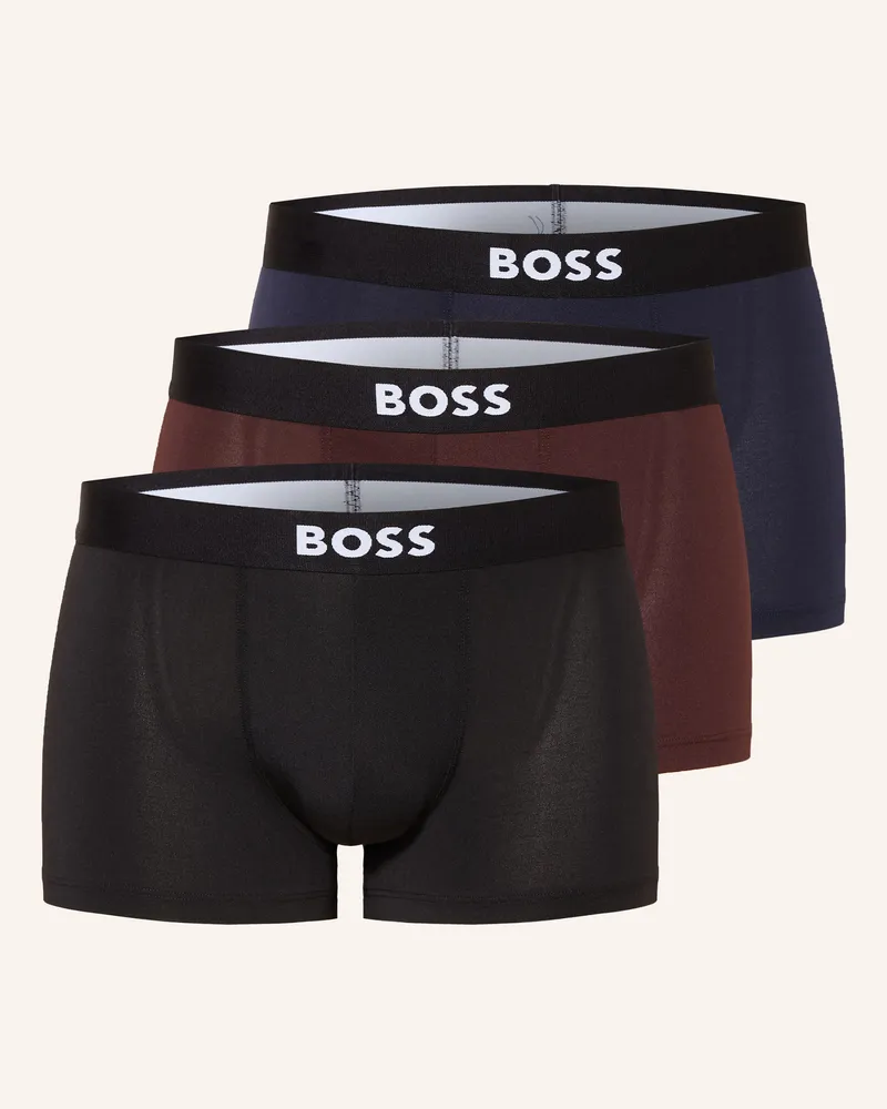 HUGO BOSS 3er-Pack Boxershorts One braun Dunkelbraun