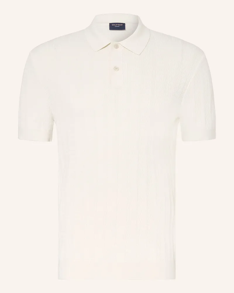 Olymp Strick-Poloshirt weiss Weiss