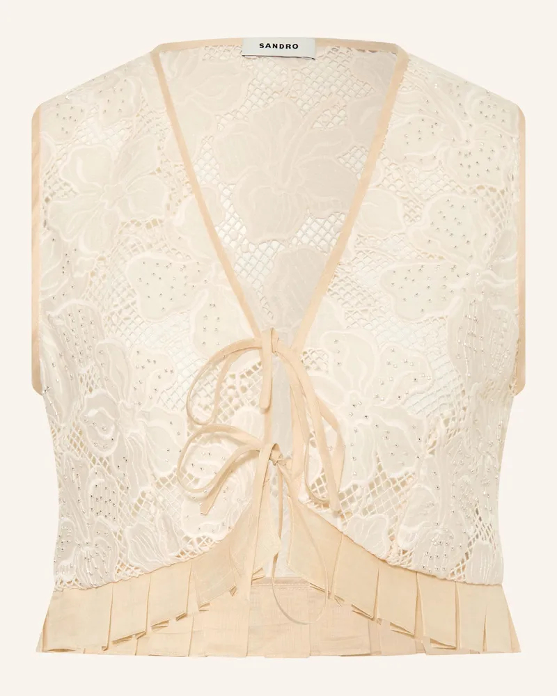 Sandro Blusentop beige Ecru