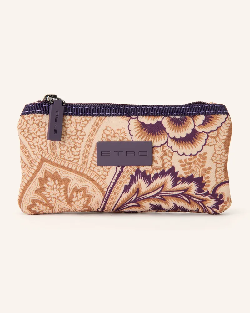 Etro Kosmetiktasche beige Dunkellila