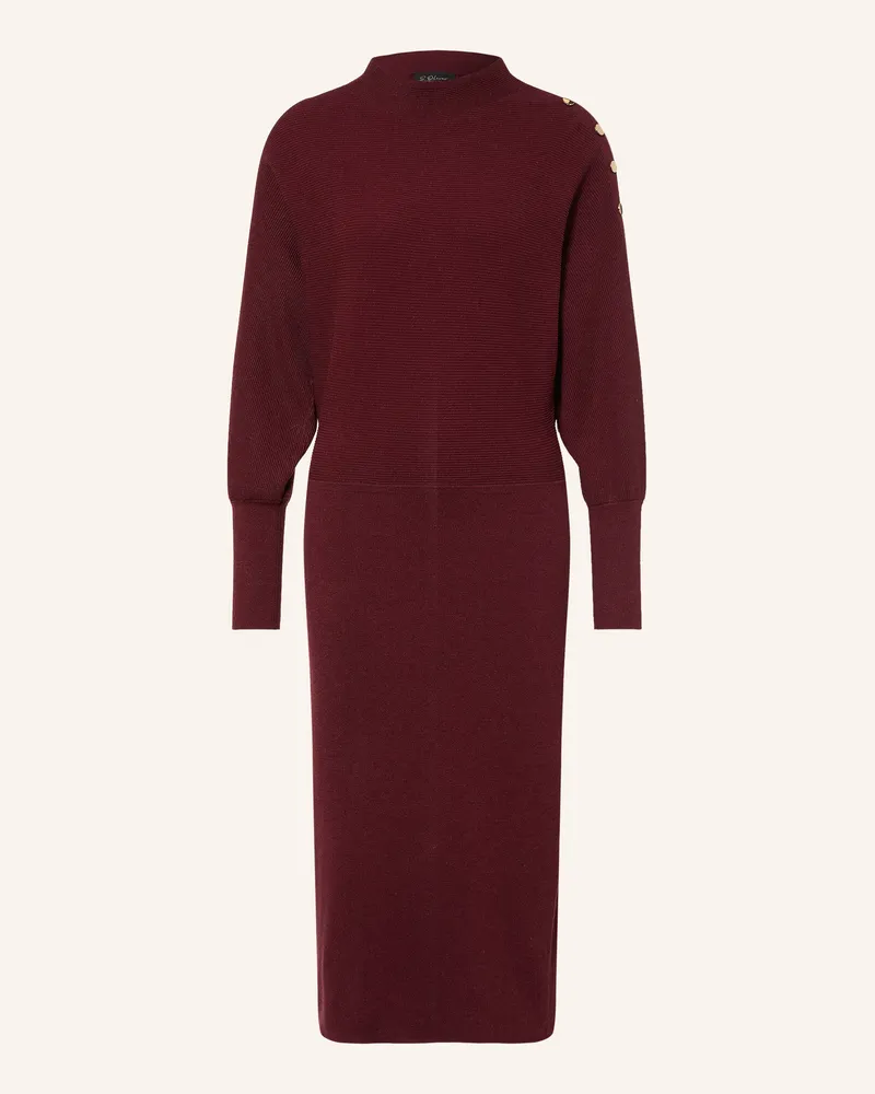 S.Oliver Strickkleid rot Dunkelrot
