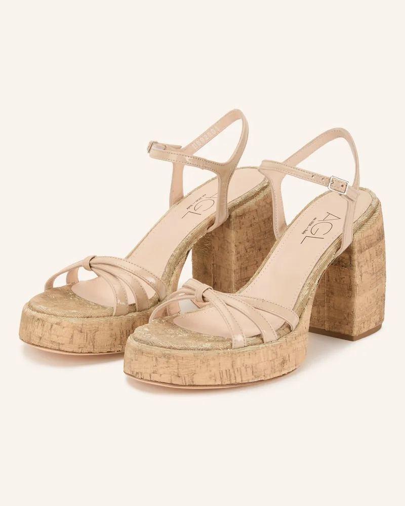 Attilio Giusti Leombruni Plateau-Sandaletten Clio rosa Beige