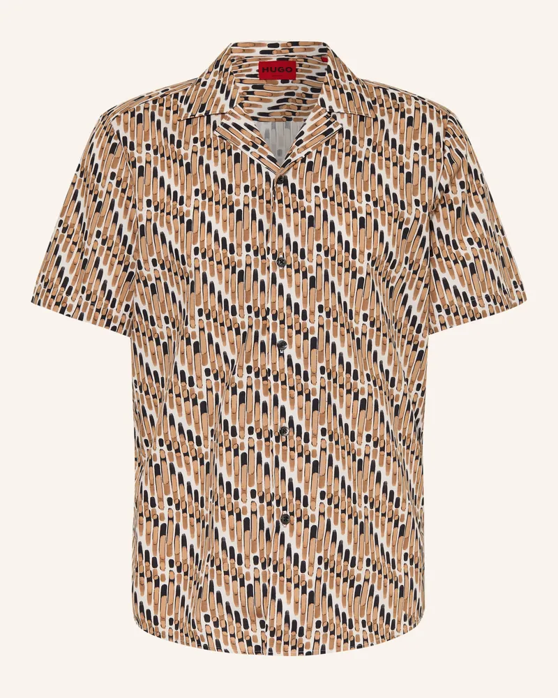 HUGO BOSS Resorthemd Ellino Relaxed Fit weiss Creme