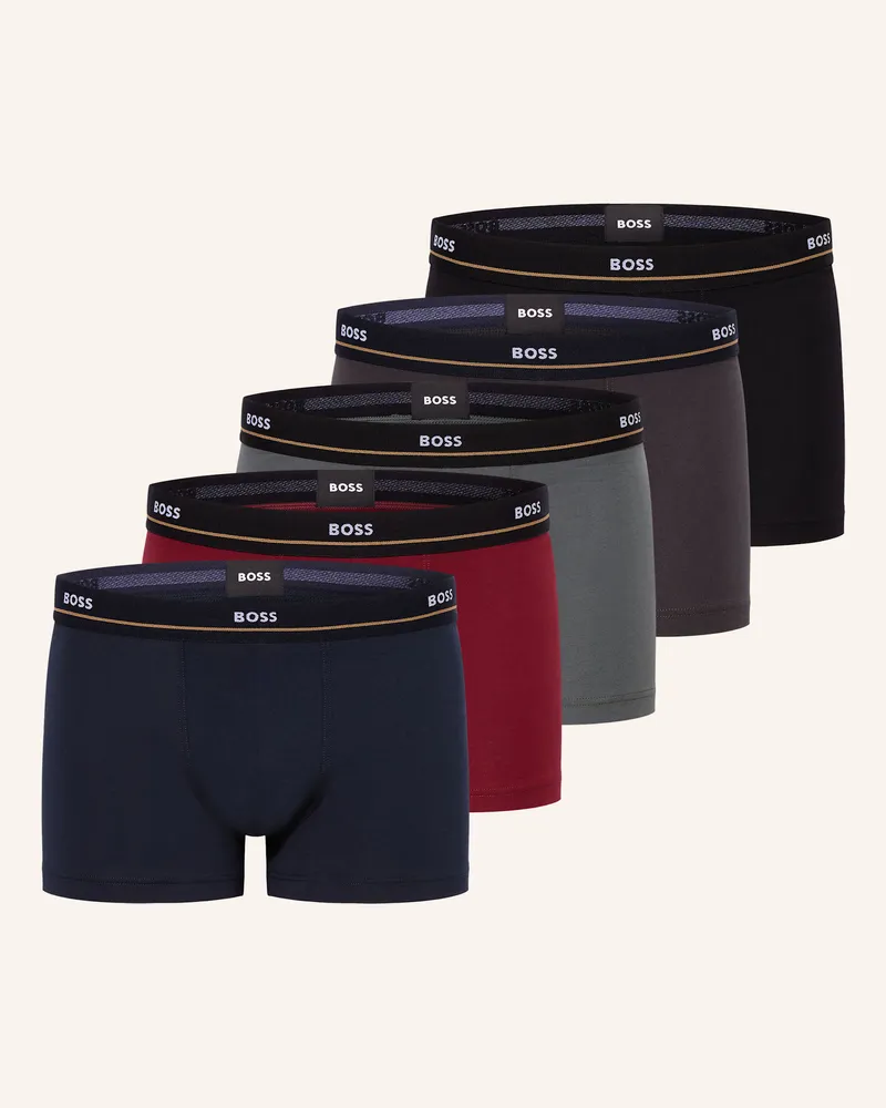 HUGO BOSS 5er-Pack Boxershorts Essential grau Dunkelblau