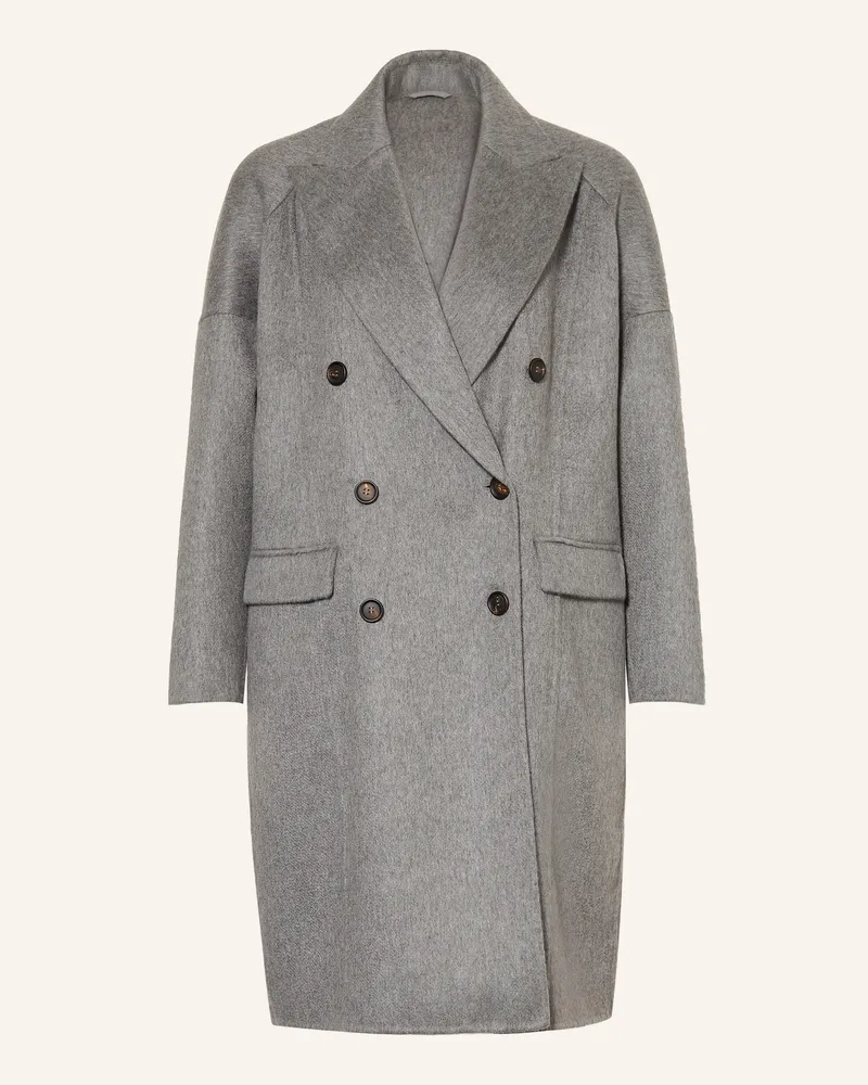 Brunello Cucinelli Cashmere-Mantel grau Grau