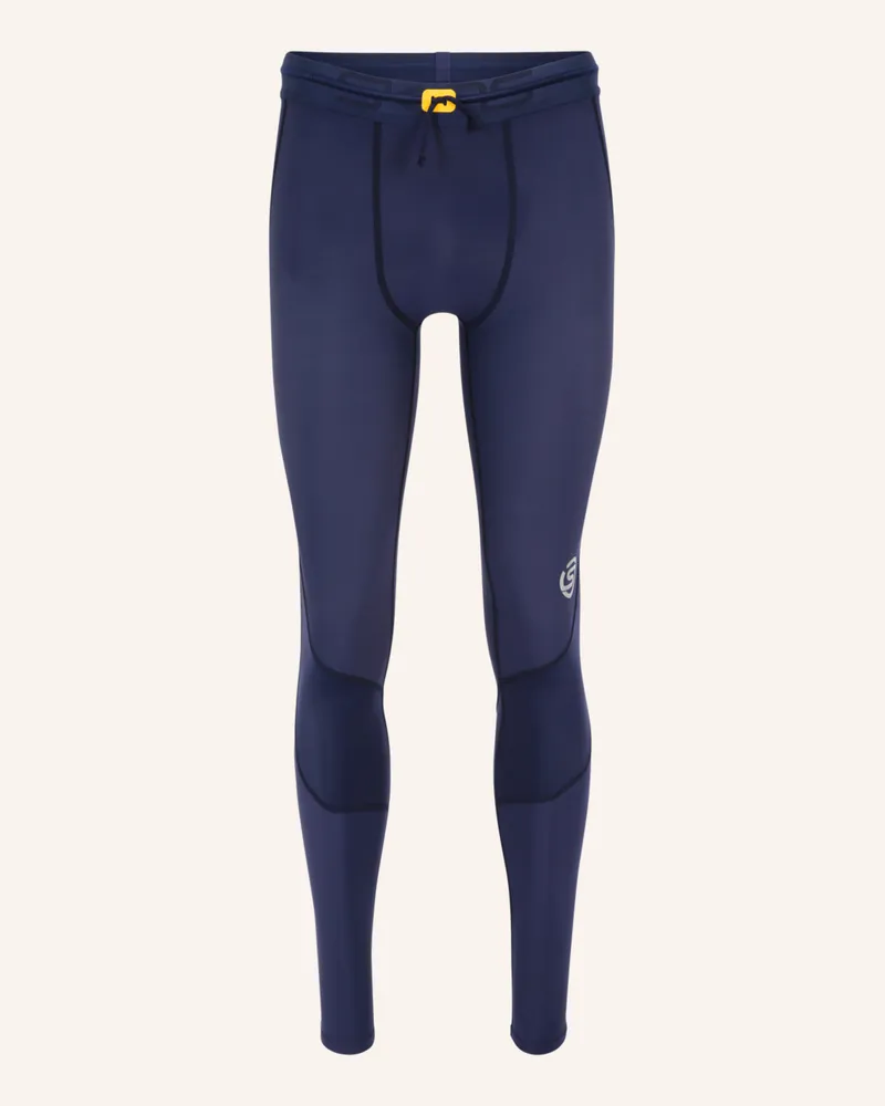 Skins Kompressionshose s3 Long Tights blau Dunkelblau