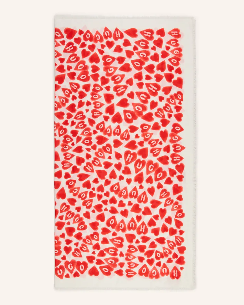 HUGO BOSS Tuch Alycia weiss Rot